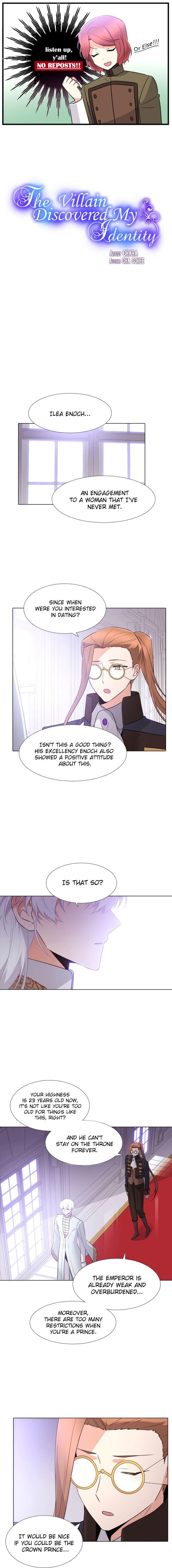 The Villain Discovered My Identity Chapter 8 - Page 0