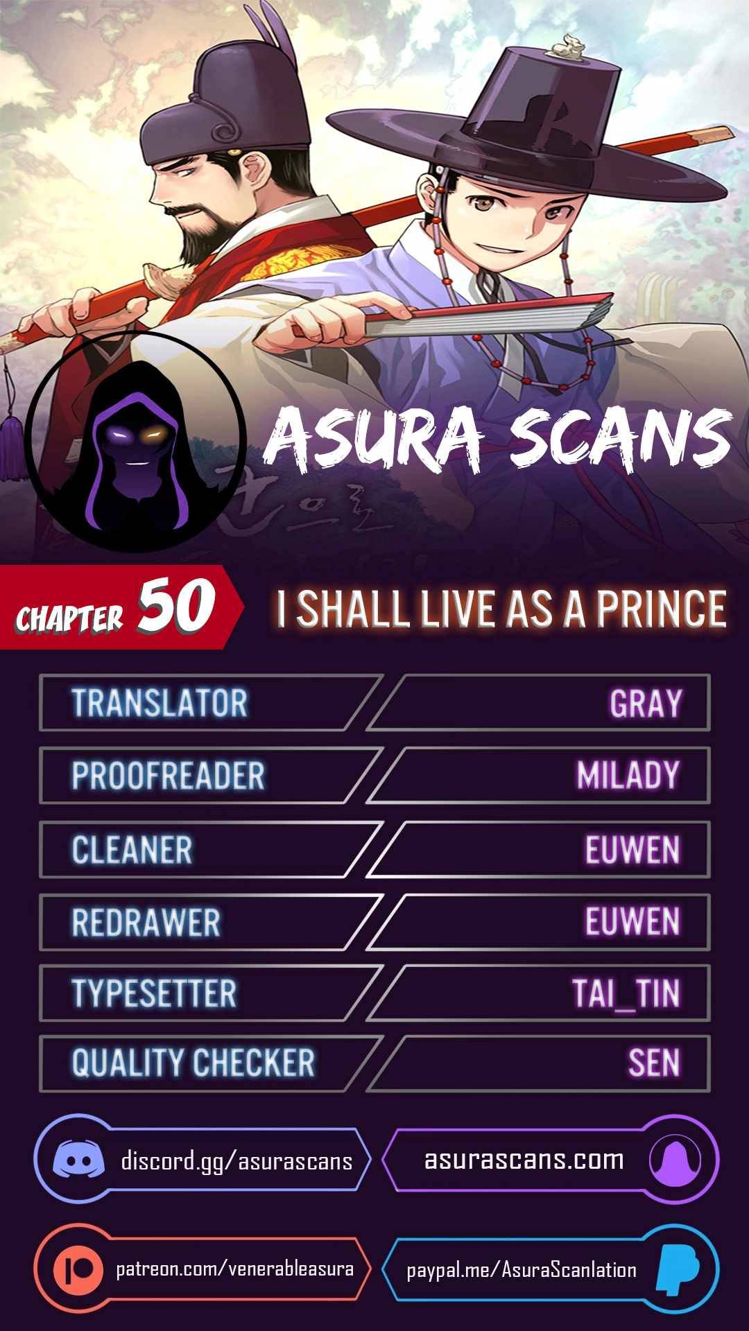 I Shall Live As a Prince Chapter 50 - Page 0