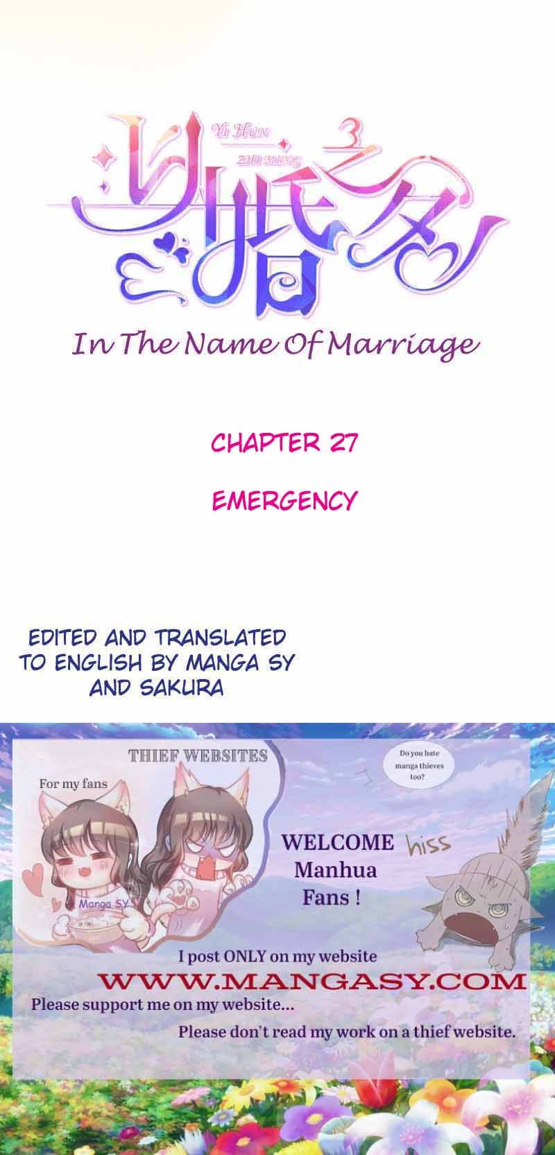 In The Name Of Marriage Chapter 27 - Page 0