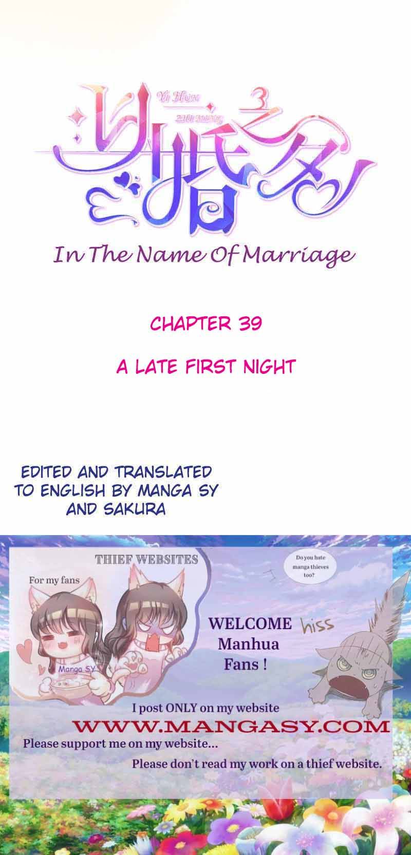 In The Name Of Marriage Chapter 39 - Page 0