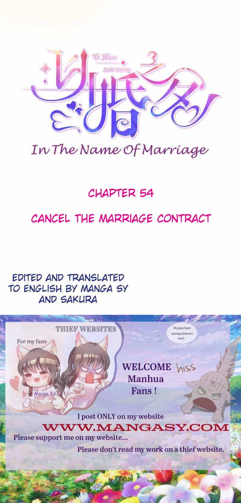 In The Name Of Marriage Chapter 54 - Page 0