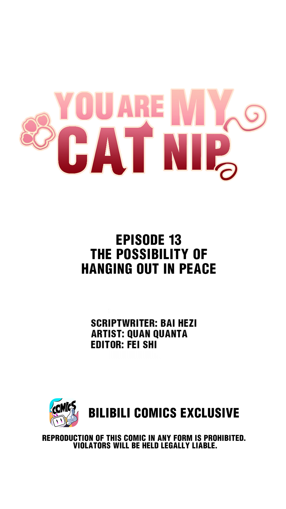 You Are My Catnip Chapter 13.1 - Page 0